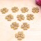 6 Pieces 1.5" Gold Rhinestone Flower Applique Patch Iron On Beaded Embellishment Craft